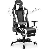 Amazon.co.jp: GTPLAYER ゲーミングチェア スピーカー付き オットマン